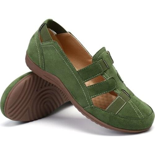 Spot large casual shoes female spring and autumn new flat-bottomed elastic band mom shoes work shoes spot