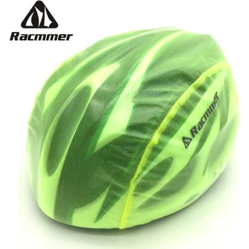 Racmmer Windproof Dust-proof Rain Cover MTB Road Bike Cycling Cycle Ultra-light Helmet Covers, 6 Colors Fluorescent Green #PJ-03
