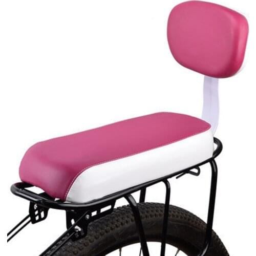 Mountain Bike Saddle Bicycle Back Seat PU Leather Soft MTB Rear Seat Cushion With Backrest Cycling Saddle Bicycle Accessories