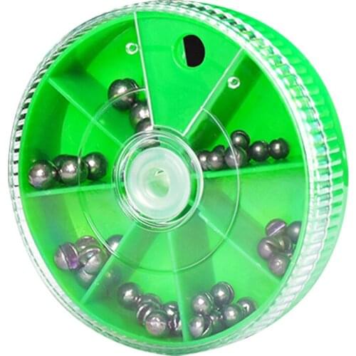 Opening Bite Lead Fishing Weight Tool 1 Box Smooth Bite Bare Round Lead Clamp Lead Fishing Gear Tool Equipment