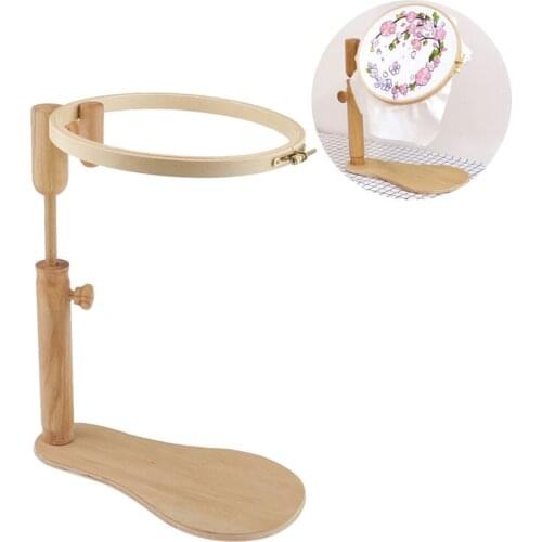 1 pcs Wood Embroidery Stand Hoop Cross Stitch Hoop Set Sewing Tools Accessories Embroidery Adjustable Needle Arts Craft