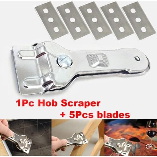 1PC Multifunction Cleaner Hob Scraper Remover With 5pcs Blade For Kichen Cleaning Oven Glass Ceramic Cooker Tools Utility Knife