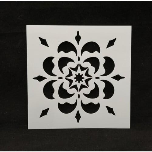 15*15 Vintage flower Layering Stencils for Diy scrapbook/photo album Decorative Embossing coloring,painting stencil,home decor