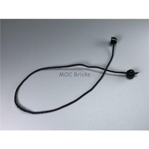 20pcs/lot MOC Bricks DIY Black String with End Studs 23.5cm Overall Educational Building Blocks Toys for children Xmas gifts