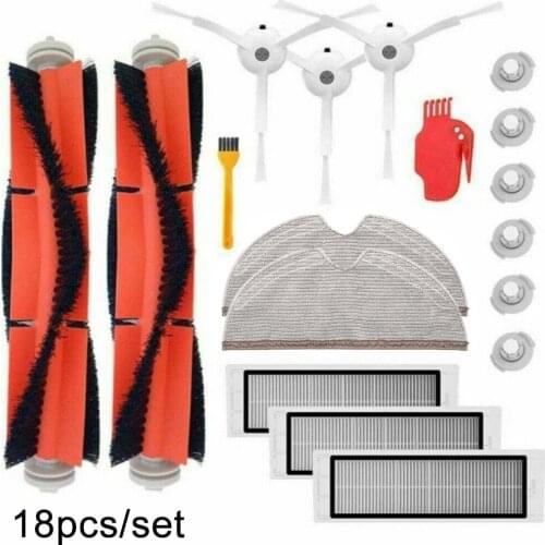 18Pcs/Set For Xiaomi Roborock S6 S60 S65 S5 MAX T6 Smart Sweeping Robot Vacuum Cleaner Accessories