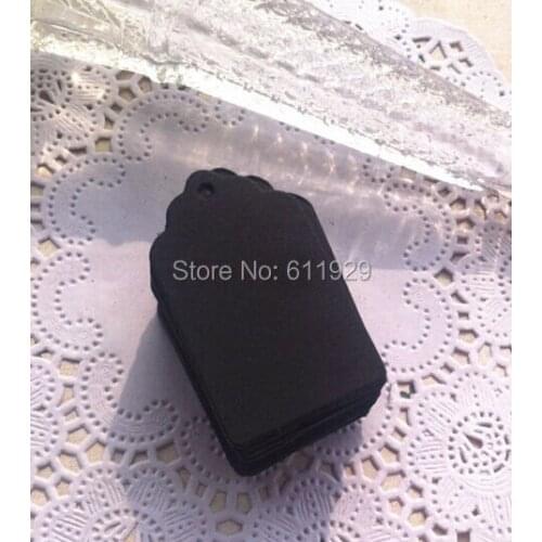Free shipping 500 pcs a lot blank 350 gsm black paper tag 3x5cm/baking price tag/jewelry price tag/gift packing tag/labels