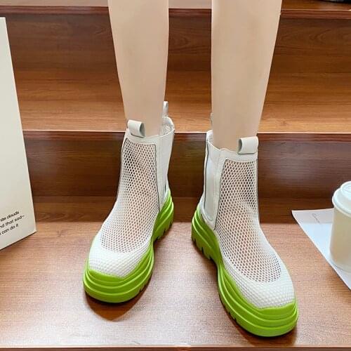 Shoes Shoes Boots Women New 2021 Round Toe Rock Rubber Summer Mid Calf Lolita Sandals Mid-Calf Low Ladies Solid Cotton Fabric R