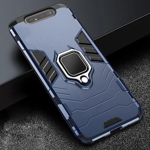 For Samsung A 80 Case 360 Shockproof Bumper Hard Shell For Samsung Galaxy A80 Case Armor PC Cover Finger Ring Holder Phone Case