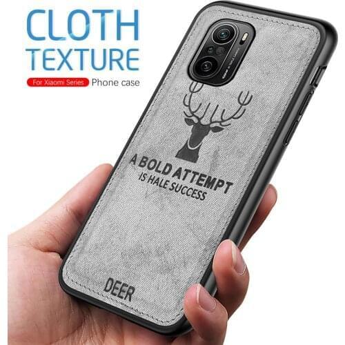 For Xiaomi Mi 11i 5G Case Cloth Fabric Matte Phone Cover For Xiaomi11i Xiomi MI11i 11 i Derr Pattern Silicone Shockproof Fundas