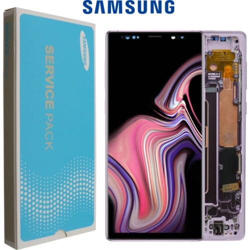 ORIGINAL SUPER AMOLED 6.4'' LCD with frame for SAMSUNG GALAXY Note 9 Note9 N960F Display Touch Screen Digitizer Assembly