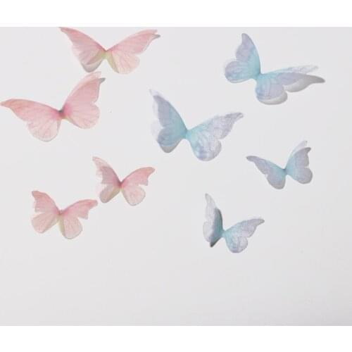 DIY earrings hand made material tulle butterfly wings romantic aesthetic temperament accessories wholesale 10 pieces