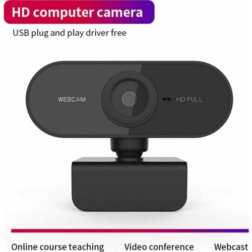 HD 1080P Webcam Mini Computer PC WebCamera with USB Plug Built-in Microphone for Live Broadcast Video Calling Conference Work
