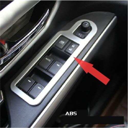 Car Window Switch Button Sticker Protection For Suzuki S-Cross SX4 2014 2015 2016 ABS Chrome Trim Frame Car-Styling Parts 4pcs