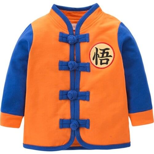 Infant Baby JP Anime Goku Wu Role Play Outfit Boys Girls Birthday Party Dress Up Suit Jacket Newborn Halloween Cosplay Costume