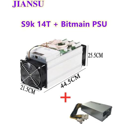 Used Old BTC BCH 7nm Asic Miner AntMiner S9K 14T WITH PSU 2150W Better Than BITMAIN S9 S9j Z9 WhatsMiner M3 M10 in Stock