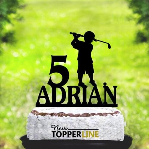 Name Cake Topper,Customizable Golf Cake Topper Little Boys Birthday cake topper,Golf Boy cake topper,Theme Party Decor Golf