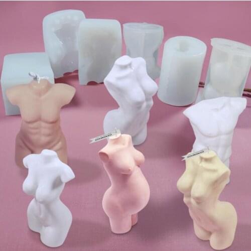 New 1Pc Silicone 3D Art Body Perfume Candle Mold DIY Making Torso Soap Wax Resin Mould