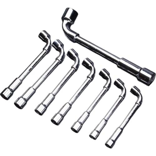 6-15mm Bent Technology Socket Wrench L-shaped Pipe Type Spanners 10 Types Auto Maintennance Daily Repair Mechnical Parts
