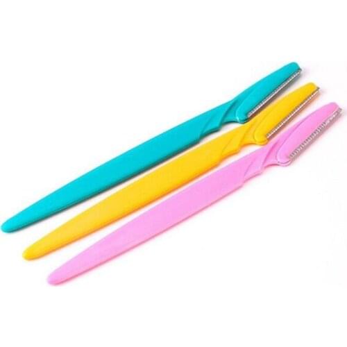 3pcs/Lot Eyebrow Trimmer Face Eyebrow Hair Shaver Remover Blade Razor Epilator Stainless Steel Cutting Knife safety razor