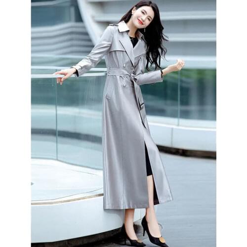 WLWFYWLT Women's Long Trench Coats