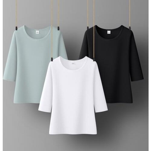 Womens top Lady Cotton short sleeve O-neck top woman tshirt all match Basic t-shirt Half sleeve woman tshirt