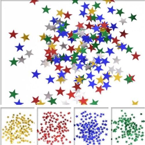 1000 pcs 6mm Bright Color Gold Silver Star Paper Garlands Party Wedding Screen Backdrop Table Birthday Party Home Decor Supplies