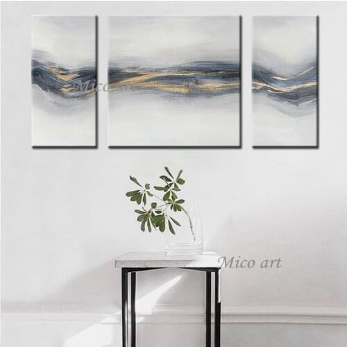 Handpainted Art Canvas Oil Painting for Bedroom Wall Decor 3pcs 1set Canvas Oil Painting 100% Hand Painted Museum Quality