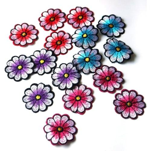 4pcs/lot Embroidered Flower patches for clothes DIY sew on parch appliques Embroidery applique parch ropa clothing accessory