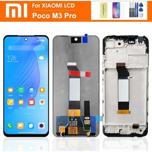 6.5'' Original For Xiaomi Poco M3 Pro 5G LCD Display Touch Screen With Frame Digitizer Panel Assembly M2103K19PG M2103K19PI