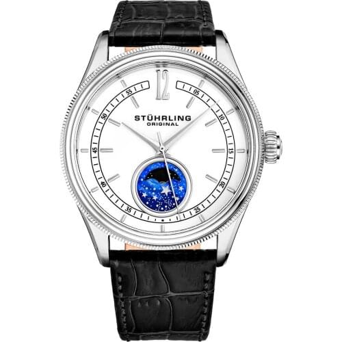 897.01 Stührling 42mm Swiss Production Men Wristwatch Clock