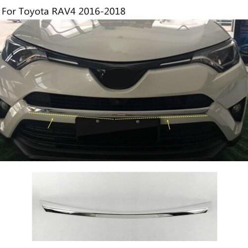 Car Styling Cover Protection Bumper Engine Trim Front Bottom Grid Grill Grille Hoods Edge 1pcs For Toyota RAV4 2016 2017 2018