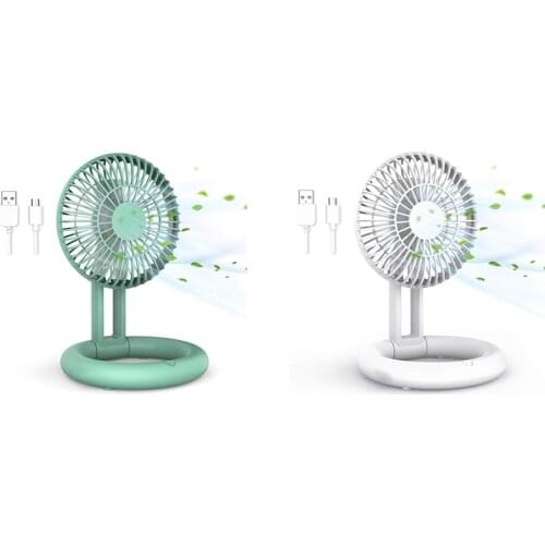 Wireless Fans Adjustable Desktop Fans USB Rechargeable Table Fans Foldable Portable Personal Fan for Home