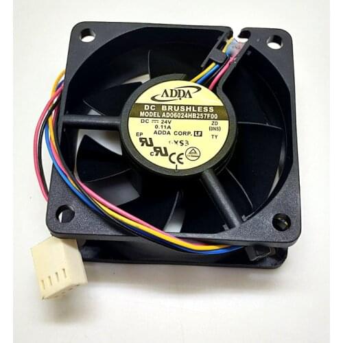 New for ADDA 6025 24V double ball PWM mute fan AD06024HB257F00 6cm frequency converter fan