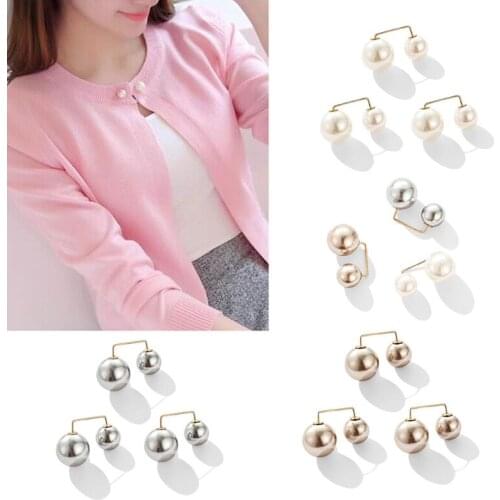 Brooch Pin Set Womens Small Brooch Pearl Rhinestones Lapel Pins Sweater Shirt Fixed Clothes Decoration Accessories Gift