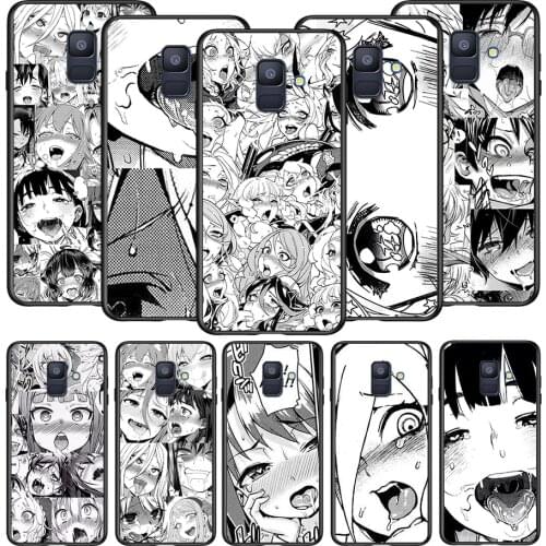 Anime Girl Cartoon Japan Cute For Samsung Galaxy A8 A9 A7 A750 A6 A5 A3 A6S A8S Star Plus 2016 2017 2018 Black Soft Phone Case