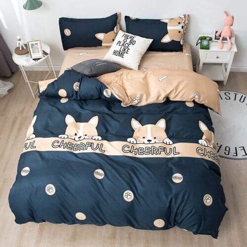 Home Textile Bedding set Washable Cotton 4-piece set Bed linen New Promotion bed sheet Quilt cover Pillow case duvet cover