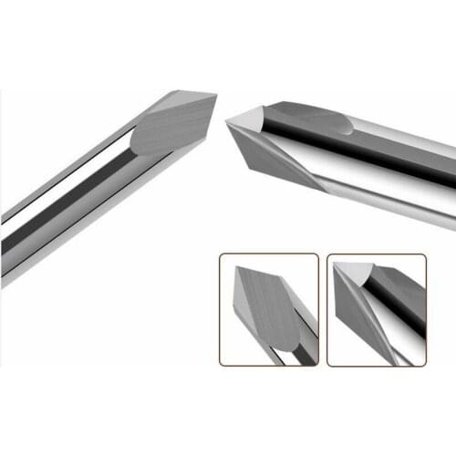 1PC Straight Groove Chamfering Milling 90 Degree Coated 2 Flute Chamfer millCutter Cnc Endmill Tungsten Carbide75MM