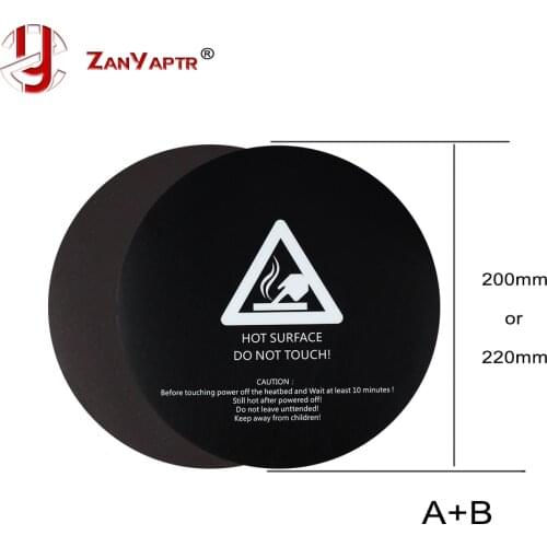 3D Printer Flexible Platform Magnetic Sticker Hotbed Aluminum Anti-warping Edge Easy to Take Down 200MM 220MM