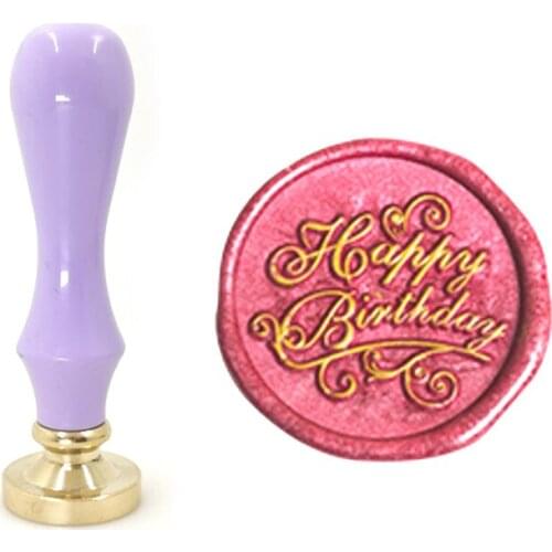 Exquisite Paint Wax Seal happy birthday brass stamp GRAPE handle,DIY Ancient Seal Retro Stamp,Personalized Wax Seal High Quality
