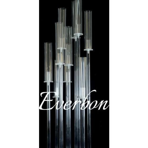 5 PCS Metal Candle Holders Candlestick Flower Vases Wedding Table Centerpiece Candelabra Pillar Stand Road Lead Party Decoration