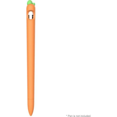 Cartoon Carrot Shape Silicone Stylus Pen Protective Cover for Apple Pencil 1/2 Touch pen Cover