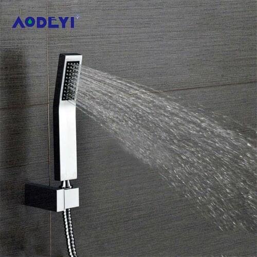 AODEYI Hand Held Shower Head Sets Brass Handheld Shower +1.5M Stainless Steel Shower Hose + Abs Holder 03-192