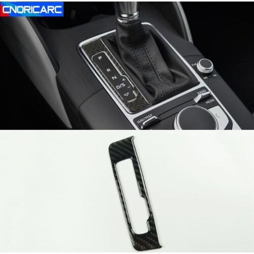Center Console Gearshift Sticker Decoration Cover Trim Carbon Fiber For Audi A3 8V 2013-2019 LHD Car Interior Accessories