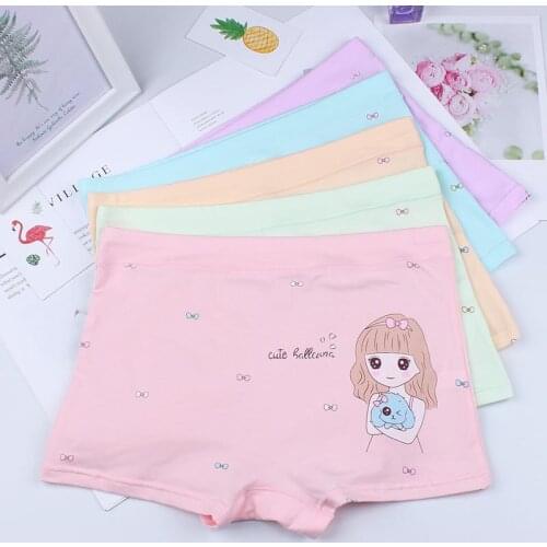 CUHK Girls' Underwear Cartoon Print Princess Wind Girl Shorts 9-11-12-13 Years Old Pupils Boxers