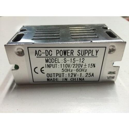 New Factory Price Wholesale 12V 1.25A 15W 2A 25W Switching Led Driver Power Adapter For LED Strip Light Display