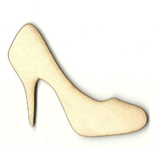High Heel Shoe - Laser Cut Out Unfinished Wood Shape