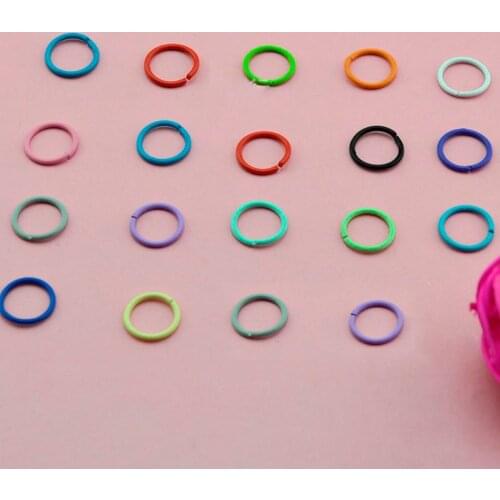 REGELIN 100pcs 1x10mm Colorful Closed/Open Jump Ring Loops Jump Rings Connectors & Split Ring for DIY Jewelry Making Findings