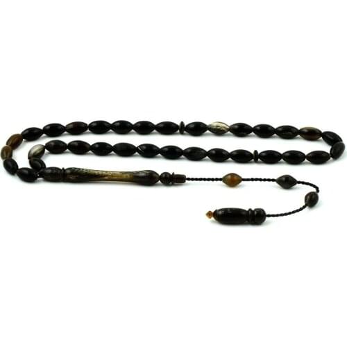 Buffalo Horn Handmade Rosary with Barley Cutting