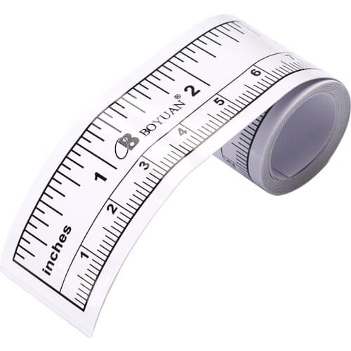 1PC New Self Adhesive Measure Tape Metric Inch Measure Tape Sewing Machine Sticker Tool Paper Ruler