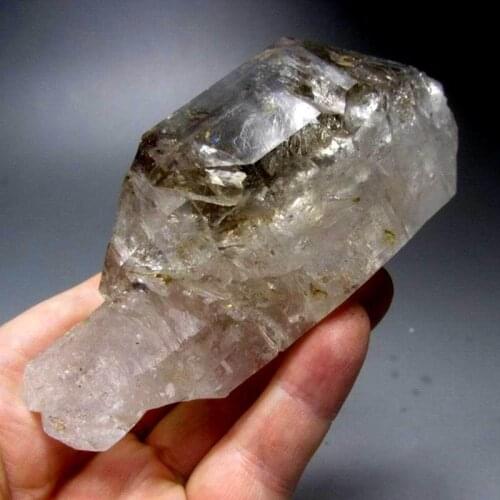 402g Smoky Elestial Skeletal Quartz Scepter Window Quartz - crystals and stones healing Mineral specimen Home Decor feng shui
